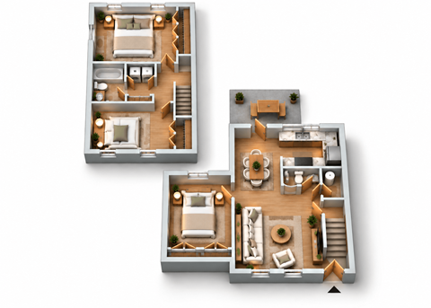 Floor plan for 3 beds, 1.5 baths, 1248 sqft